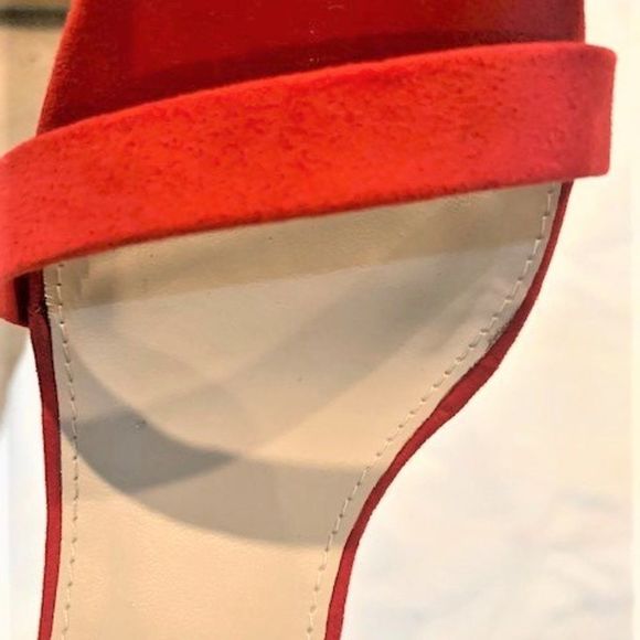 Express Red High Heel Sandals - Picture 6 of 6